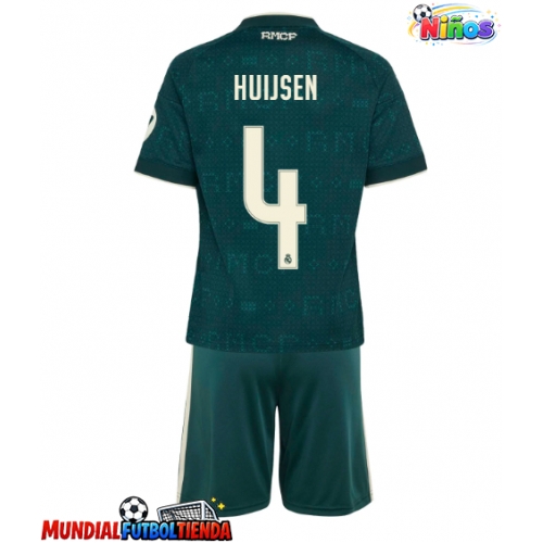 Camiseta Real Madrid Dean Huijsen #4 Segunda Equipación Replica 2026-27 para niños mangas cortas (+ Pantalones cortos)